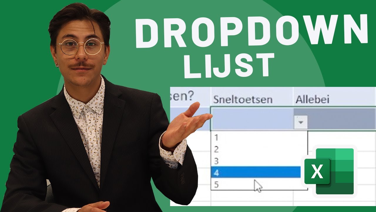 Dropdown (uitklap) lijst/menu met keuzes in Excel maken