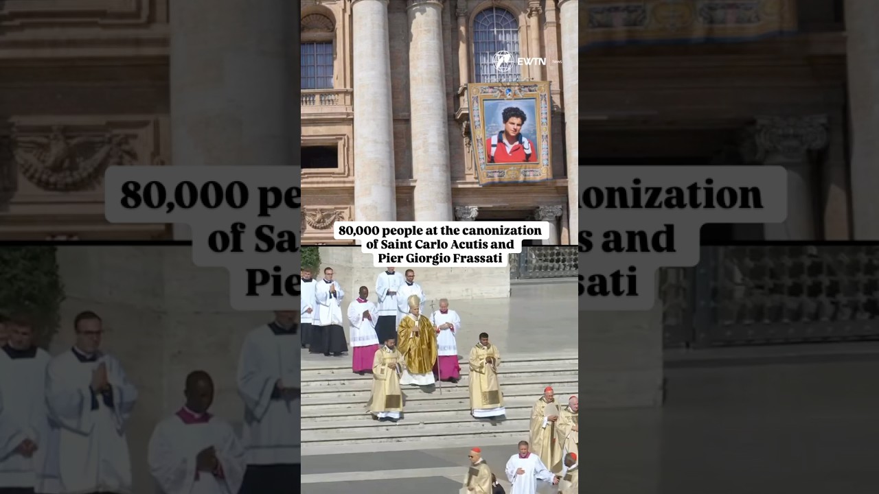 Canonization of Saint Carlo Acutis and Saint Pier Giorgio Frassati with 80,000 faithful | EWTN News
