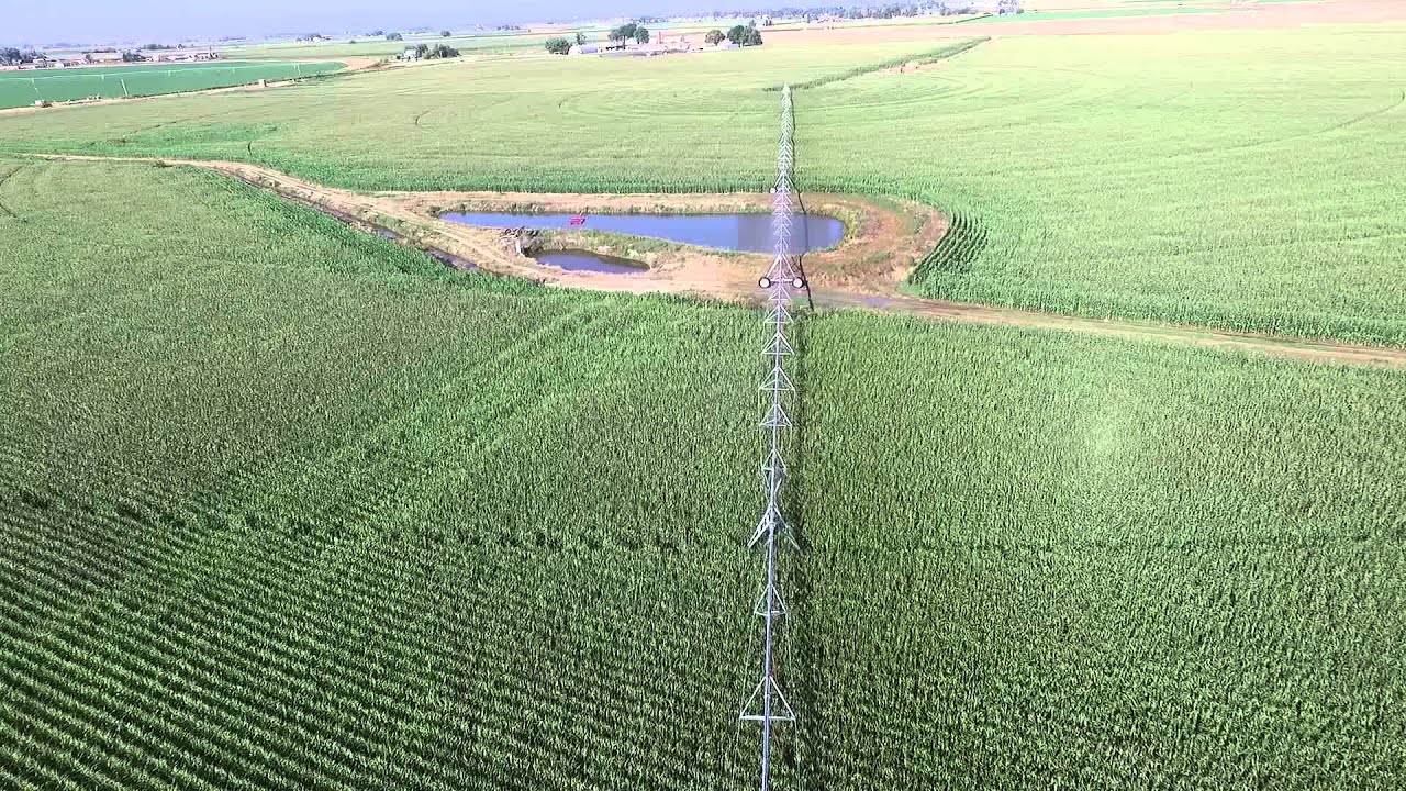 Center Pivot Sprinkler with GPS controlled corner Swing Arm