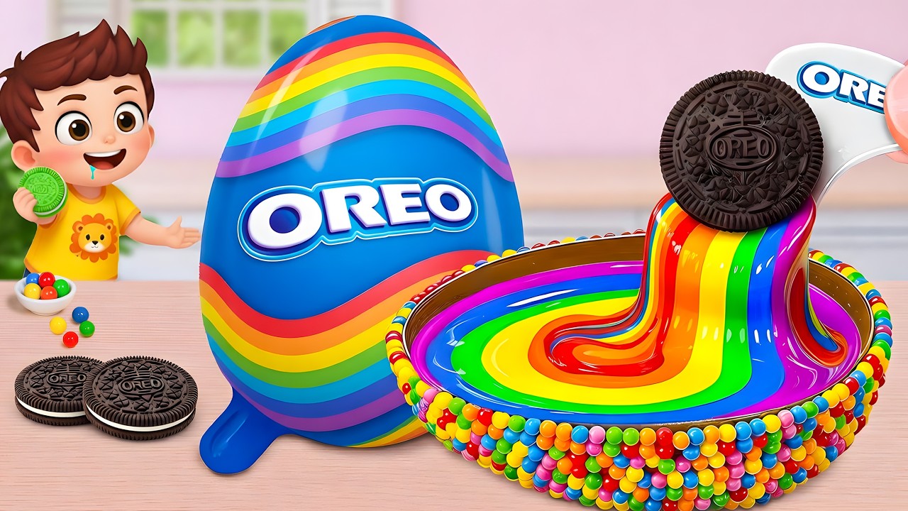 🍫Best of Kinder Joy With Mini Rainbow Oreo Cake Recipe 🍫 Miniature Rainbow Kinder Egg 💖 Yummy Teeny