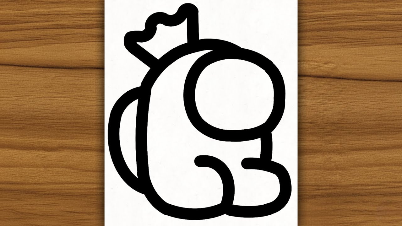 How To Draw Among Us Step By Step Easy Tutorial For Beginners ♥️