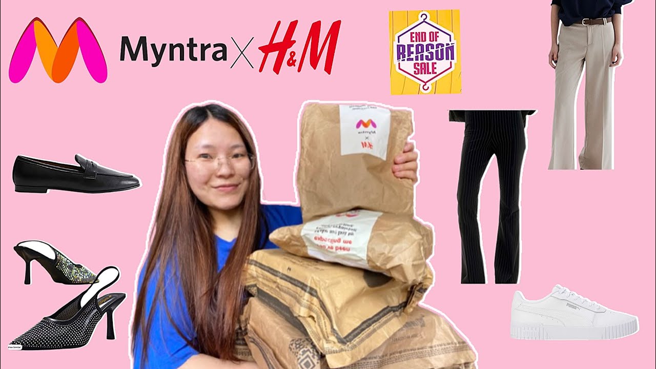 MYNTRA SALE HAUL 😮| H&M SALE WOMEN LOAFER | SNEAKER | HEELS | TAILORED TROUSER💯 UNDER 600/-💸