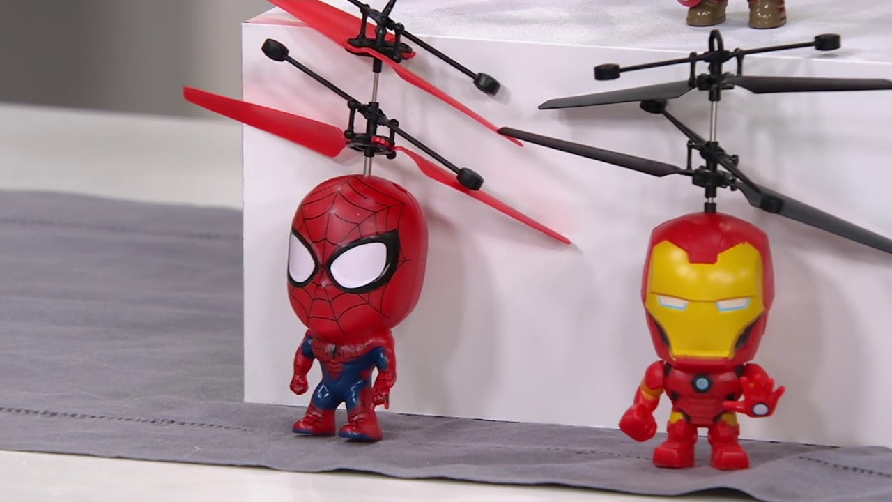 Marvel or DC Licensed 3.5" Flying Figure UFO Helicopter w/RemoteControl on QVC