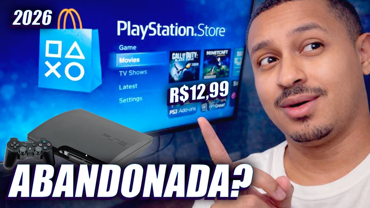 AINDA FUNCIONA? 😱 Tour completo pela PS STORE do PS3 em 2026!