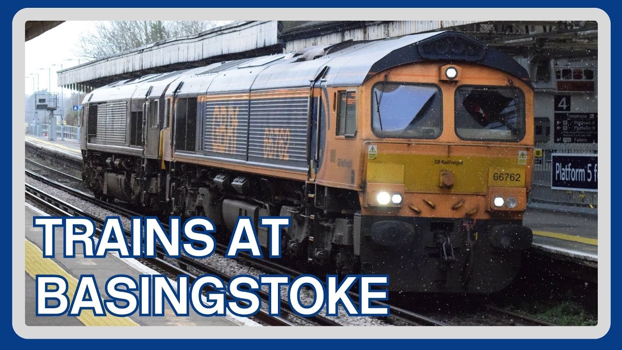 TRAINS at BASINGSTOKE railway station