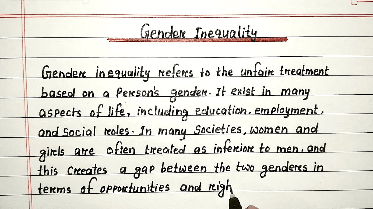 Essay on Gender Inequality | Handwritten English Essay | Social Issues Essay