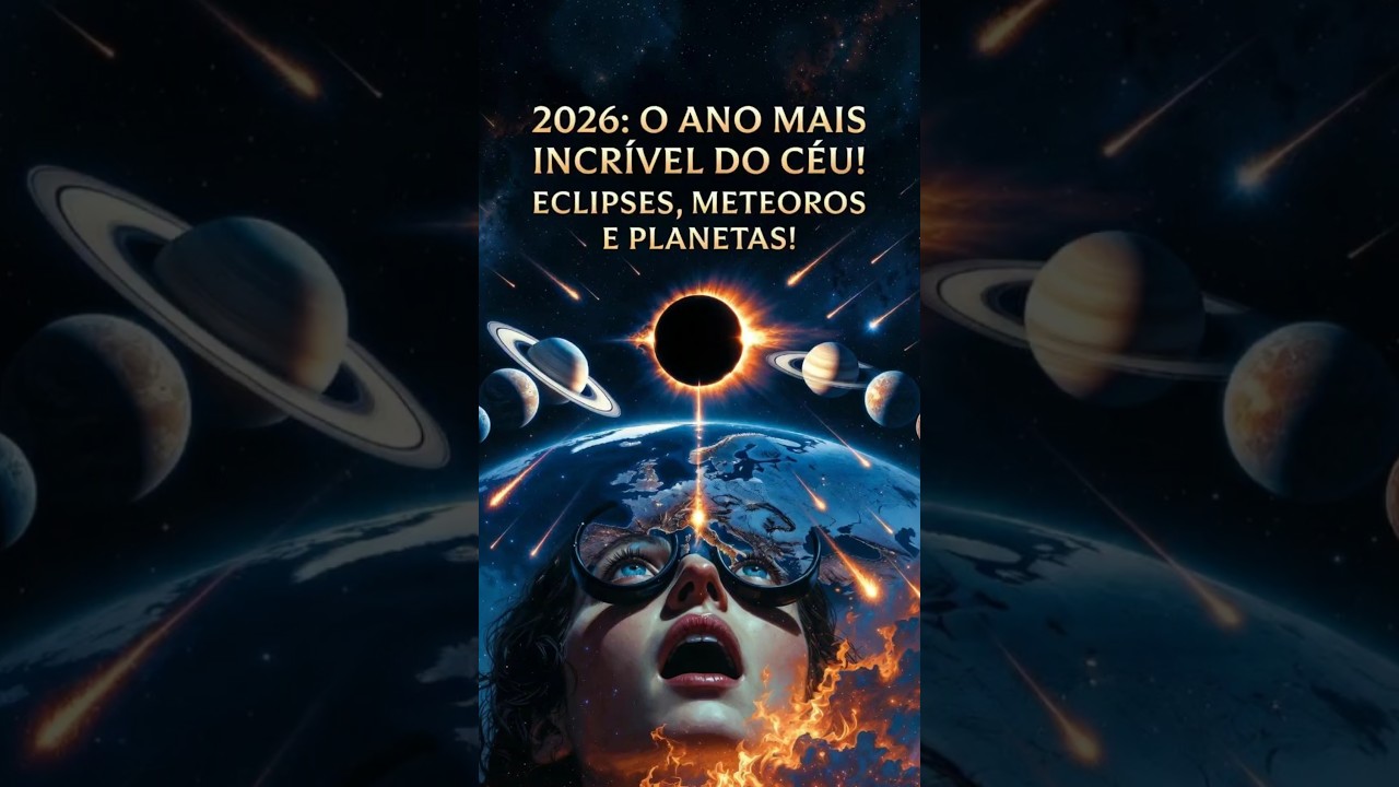 2026 será o ano da ASTRONOMIA: Com eclipse, chuva de meteoros e o homem na Lua