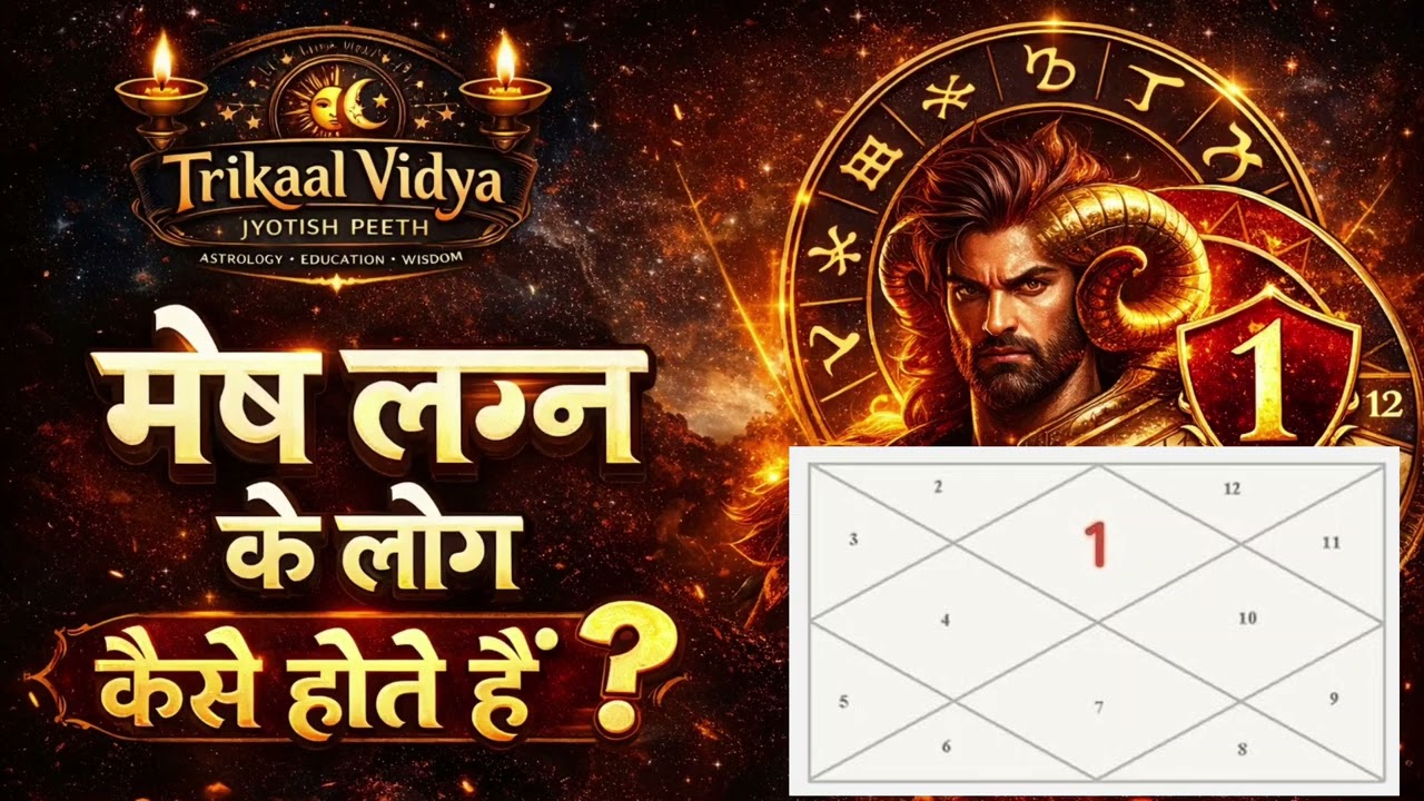 मेष लग्न के लोग कैसे होते हैं? Aries ascendant - Personality, Career love मेष राशि #vedicastrology 