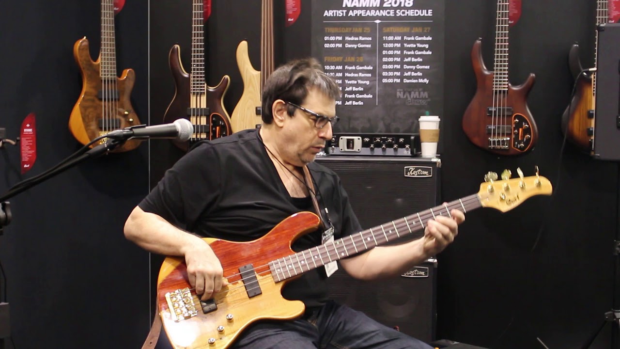 Jeff Berlin, Cort booth, NAMM 2018