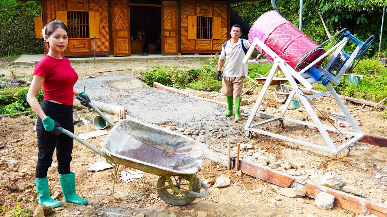 Journey of building a concrete road to a complete wooden house | Million dollar forest house project