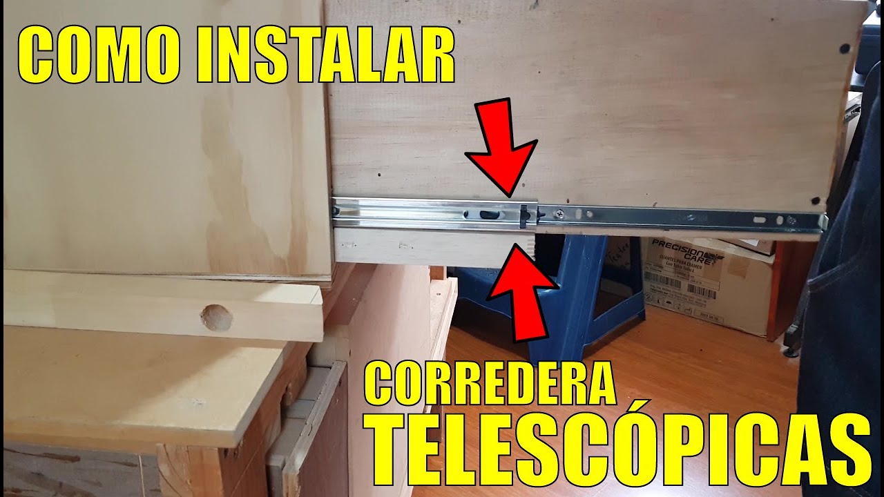 Como instalar guías o correderas telescópicas, 