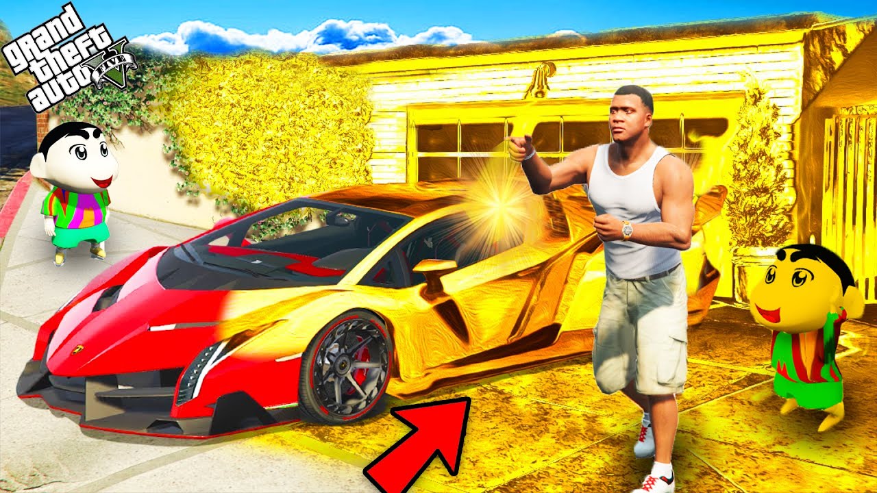 GTA 5 : Franklin Touch Anything Turns Into GOLD ! (GTA 5 Mods)
