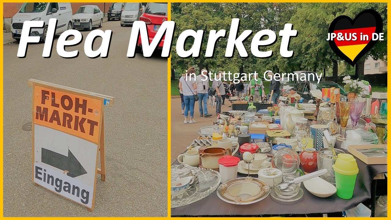 【GermanyVlog】Shopping at the flea market in Feuerbach Stuttgart/Running on country roads in Germany