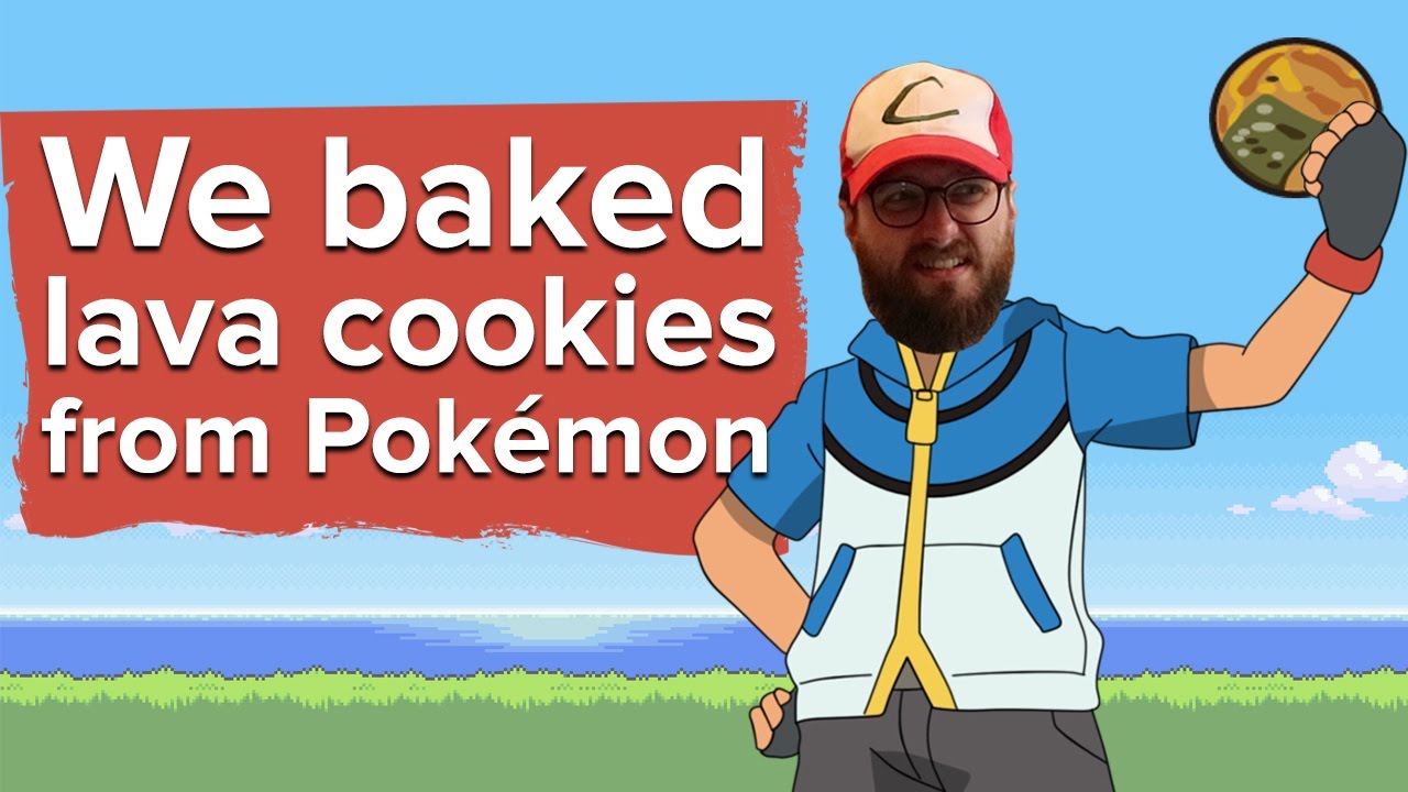 We baked lava cookies from Pokémon