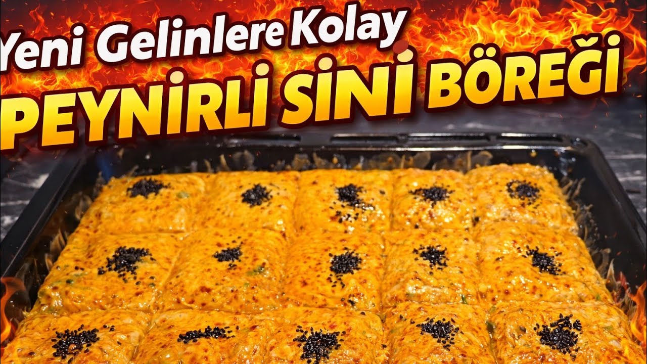 Yufka Açamayan Yeni Gelinlere Müjde! 🧀 Tepside Kolay Peynirli Sini BöreğiOklava Yok, Stres Yok! 🧀 