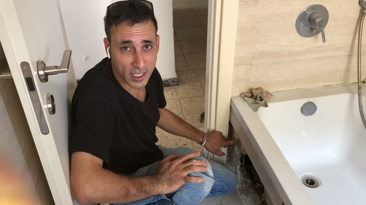 איתור נזילות ע״י מצלמה ‏תרמית בחדר רחצה מתחת ל‏אמבטיה צילום צנרת - פתרון מקצועי לבעיית רטיבות