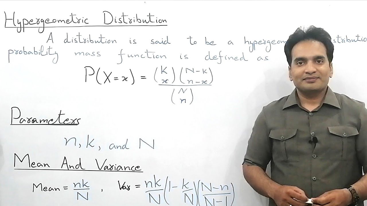 Hypergeometric Distribution | Parameters | Mean And Variance Statistics Tutorials By Muhammad Usman