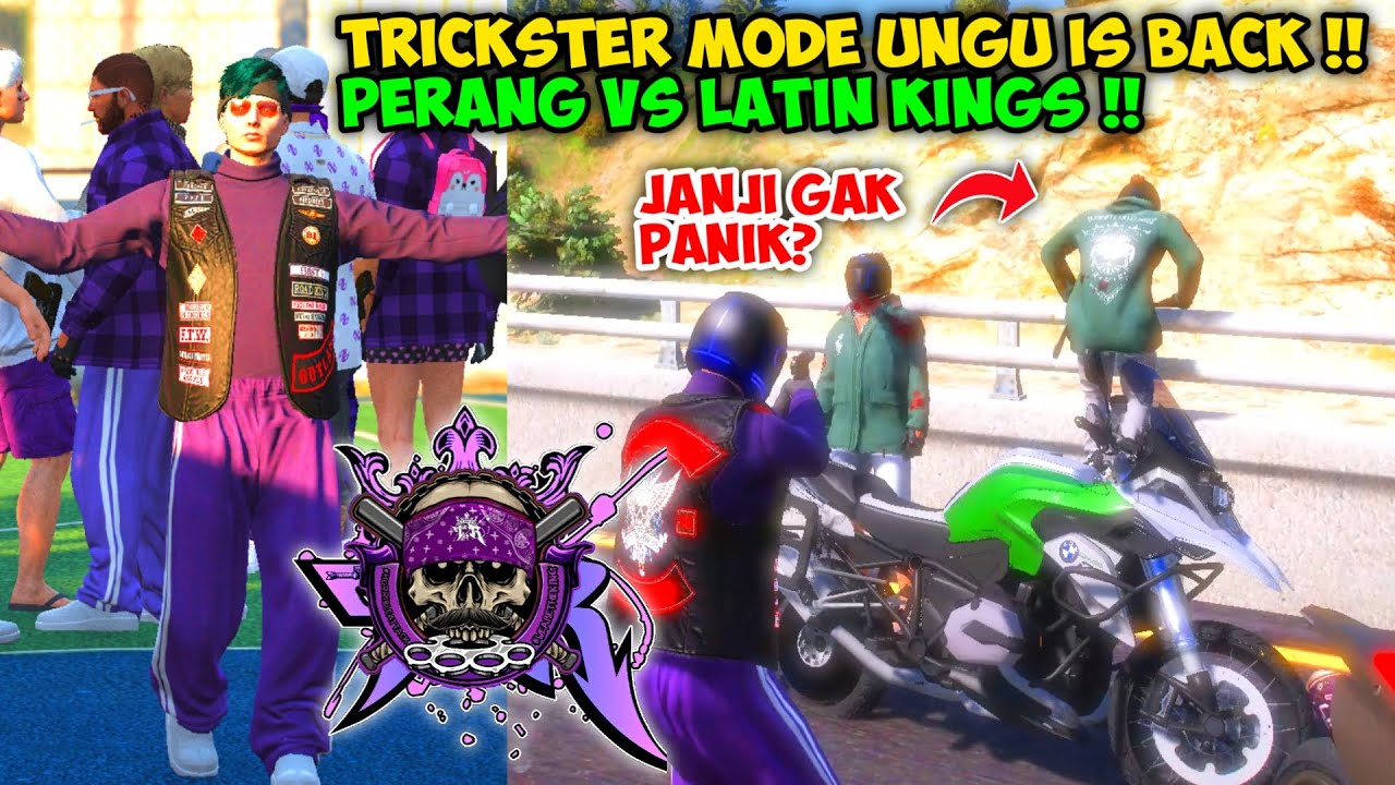 TRICKSTER MODE UNGU IS BACCKKKK !! TEC-9 ISCO DOWN 4 BANTAI ANAK LATIN KINGS !! GTA V ROLEPLAY