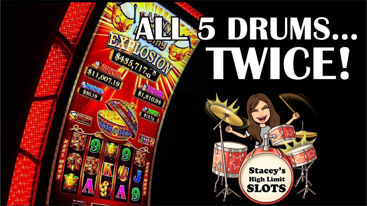 $10 Bets, DANCING DRUMS EXPLOSION SLOT * BIG WIN * $10 MAX BET BONUS!