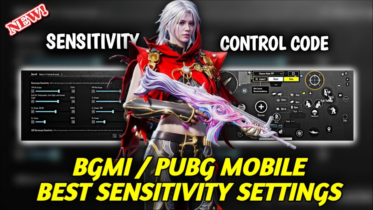 🔥 Bgmi sensitivity settings 2025 🥵 | Bgmi best sensitivity settings 😱| Zero recoil sensitivity bgmi.