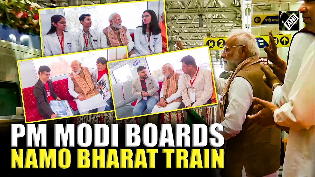 PM Modi takes historic ride on India’s first Namo Bharat RRTS, interacts with passengers