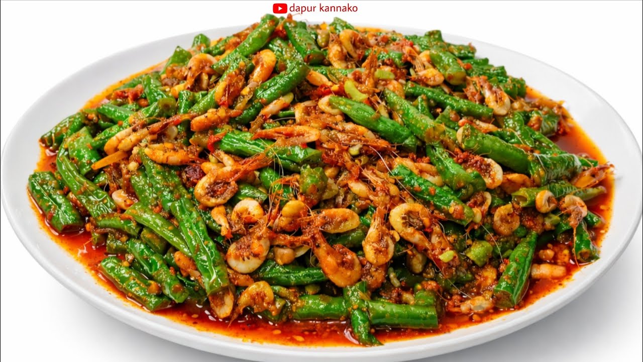 Tumis Kacang Panjang Udang Kecil Pedas Gurih, Lauk Simpel Bikin Nambah Nasi”.