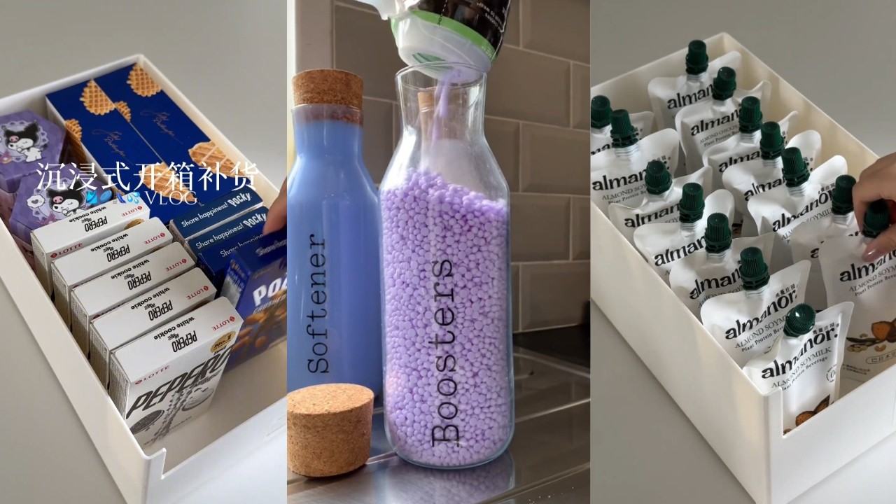 Satisfying Random Restock, Food restock, Organizing & Cleaning ASMR #980