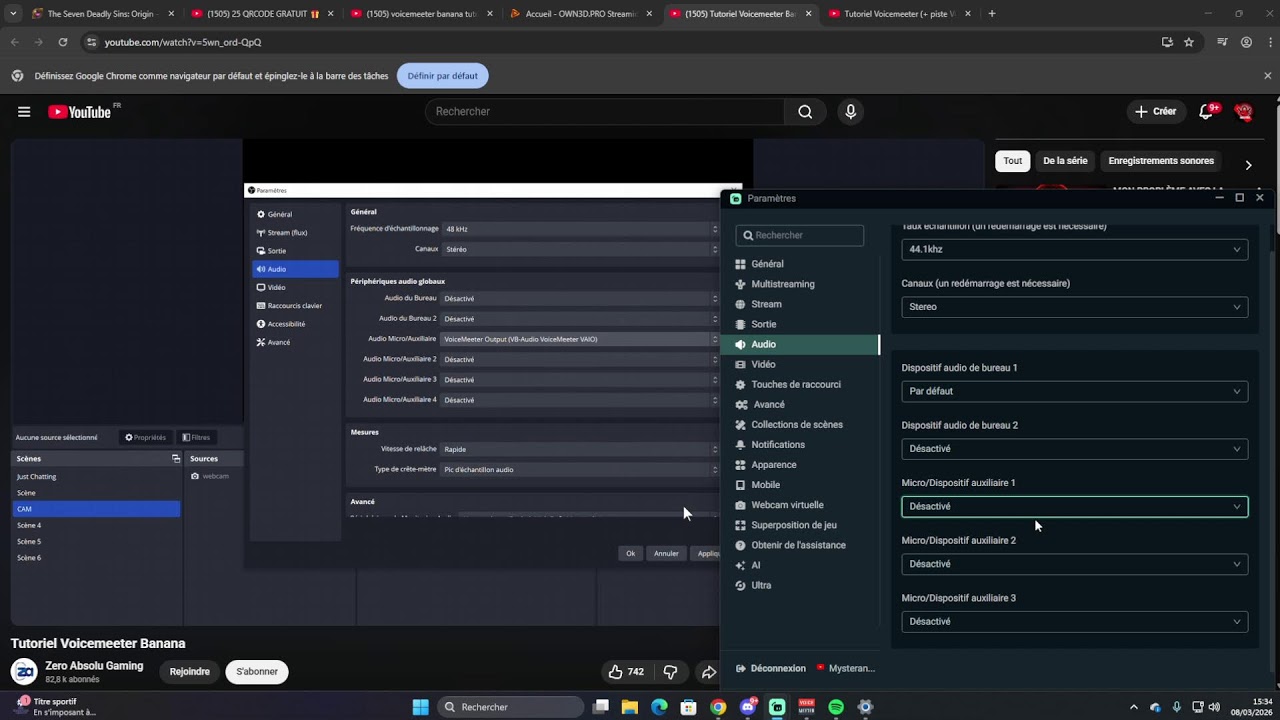 On paramètre streamlabs ensemble 