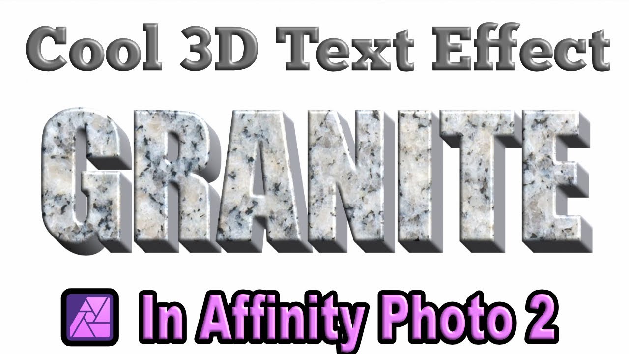 How to make 3D Letters in Affinity Photo 2