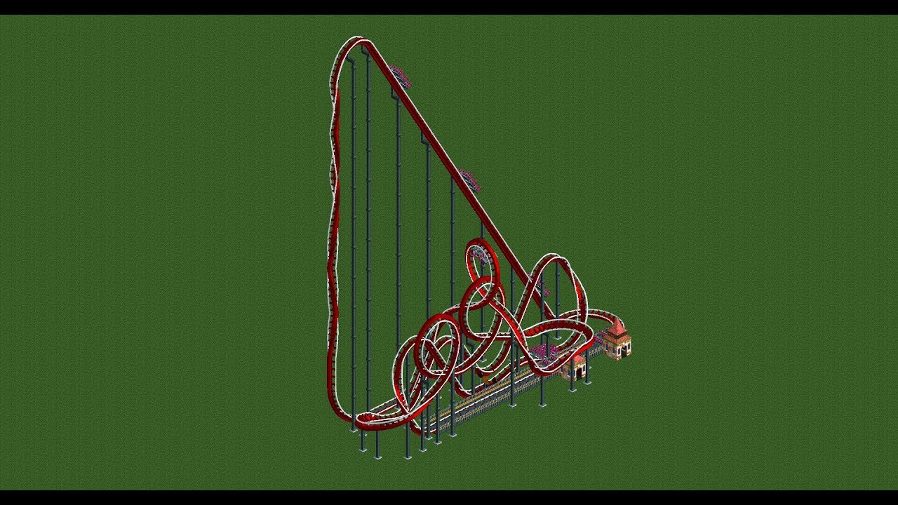 RCT2 - Ride overview - Vertical Drop Coaster