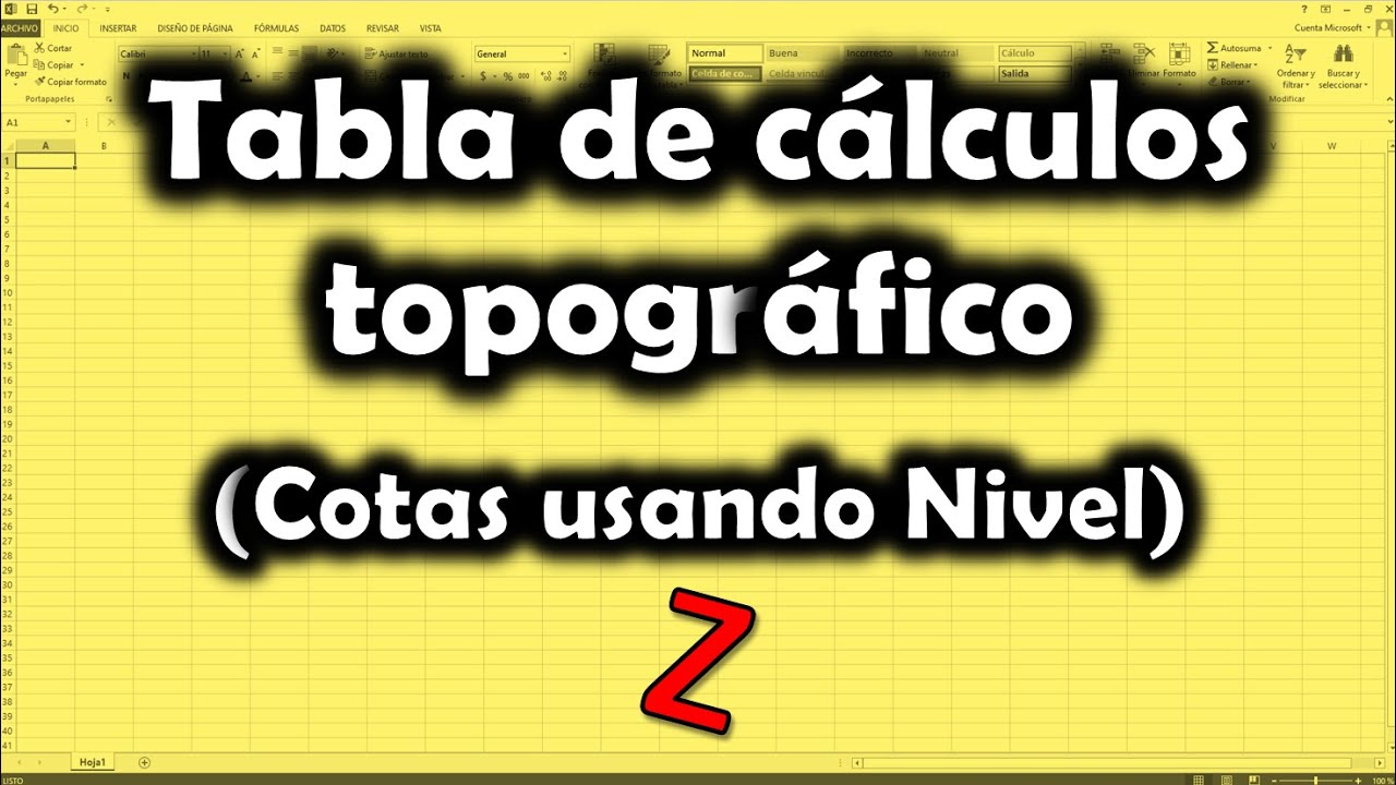 [Topografía] Tabla de Cálculos Topográficos 4 (Cota con Nivel)