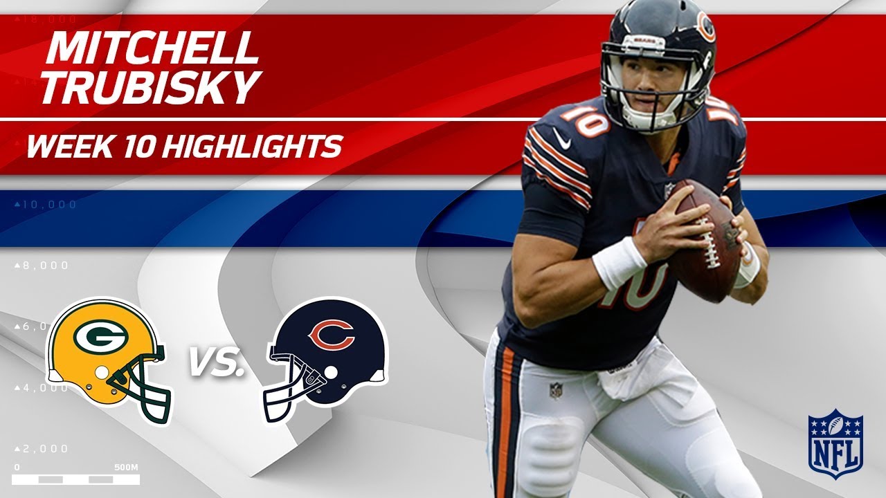 Mitchell Trubisky Tosses 297 Yards & 1 TD vs. Green Bay! | Packers vs. Bears | Wk 10 Player HLs