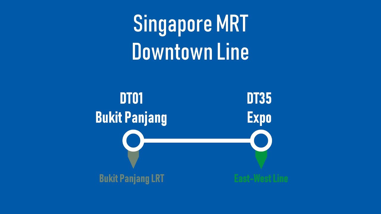【Singapore MRT/新加坡地铁】Downtown Line Route Announcement  滨海市区线路线广播
