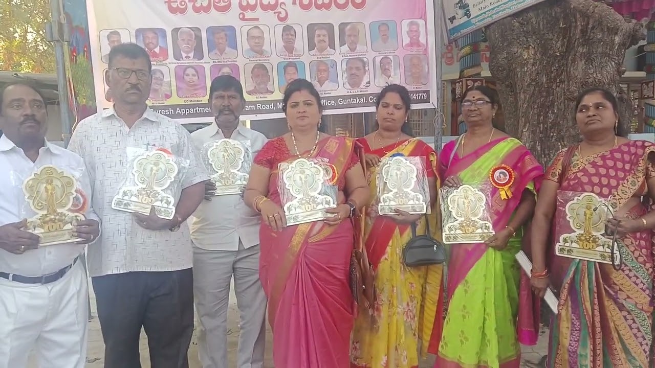 Narayana charitable Trust free medical camp talking with Trust members 