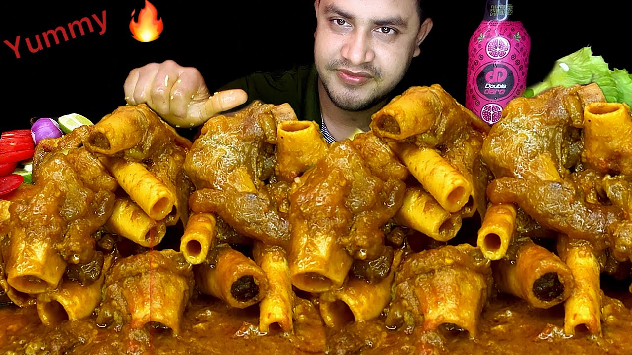  Eating & Mutton Nalli, mukbang, Bone Marrow Curry with Rice, Eating | Mutton Curry ASMR, Hungry Boy