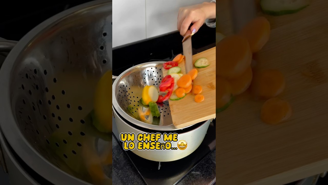 Como cocinar al vapor tus verduras 🤩.     #hacks #home #verduras #cocina