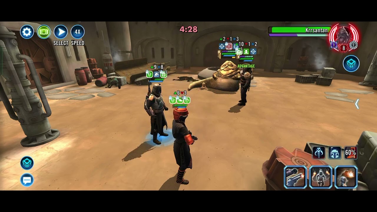 SWGOH GAC 3V3. Boba Fett (BFSOJ) datacron vs Jabba