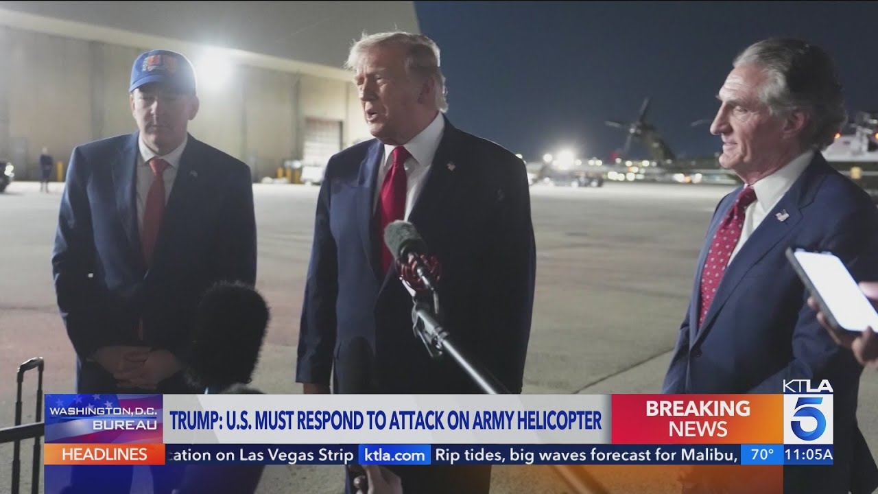 Trump says U.S. must respond to attack on Army helicopter
