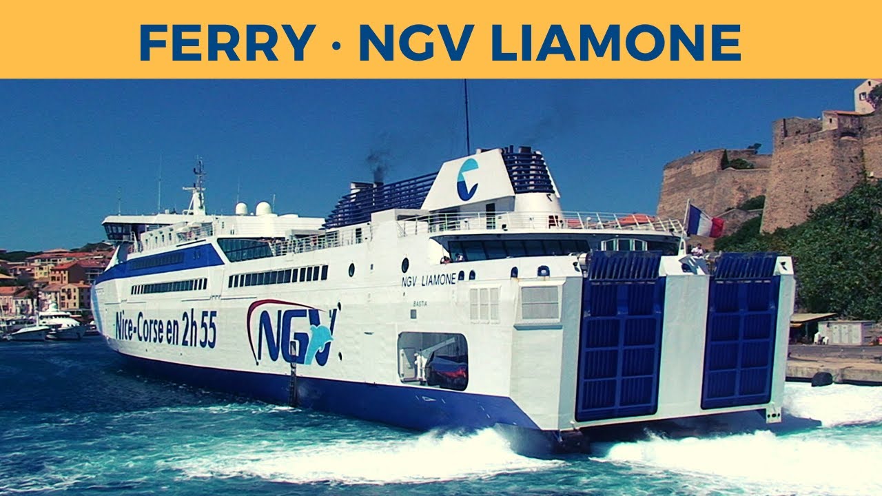 Departure of ferry NGV LIAMONE, Calvi (SNCM)