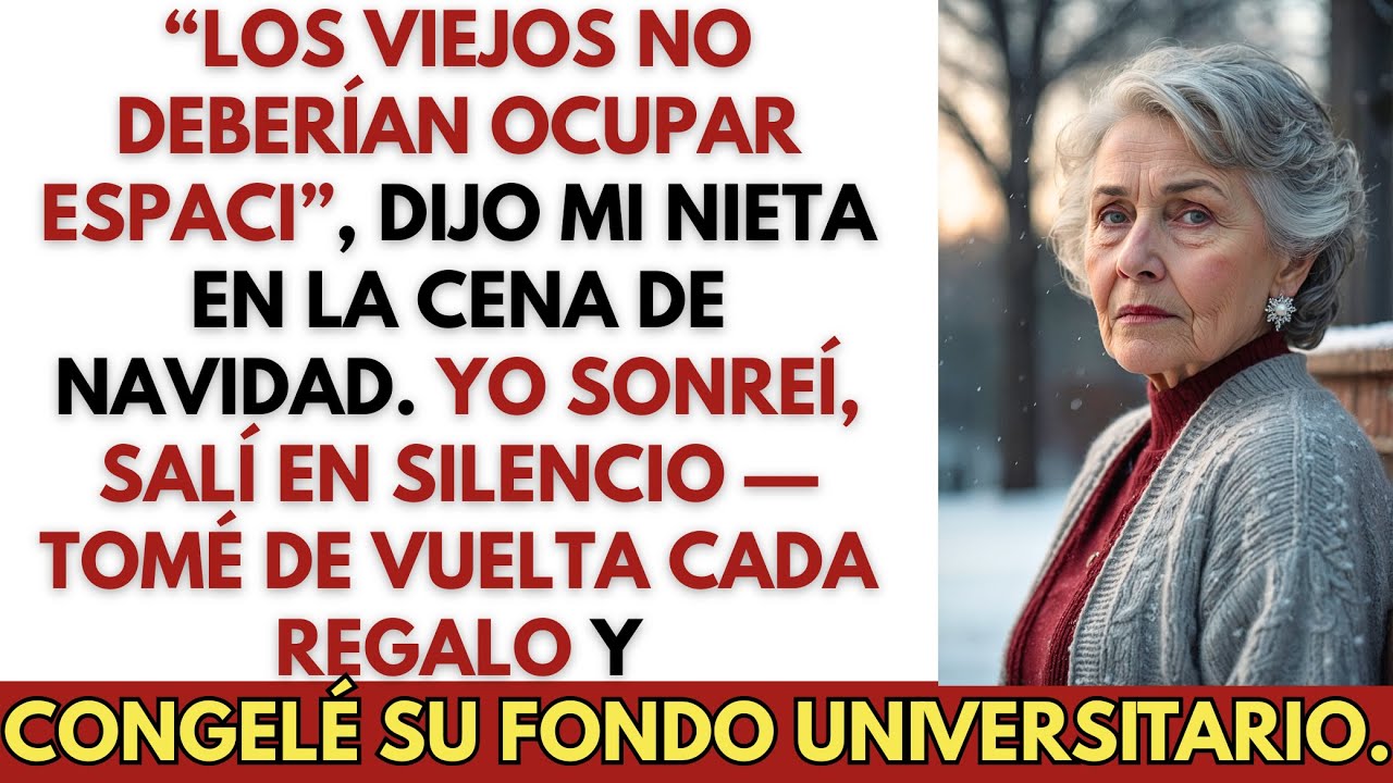 "Los viejos no deberían ocupar espacio", dijo mi nieta — así que sonreí, me fui y cancelé su...