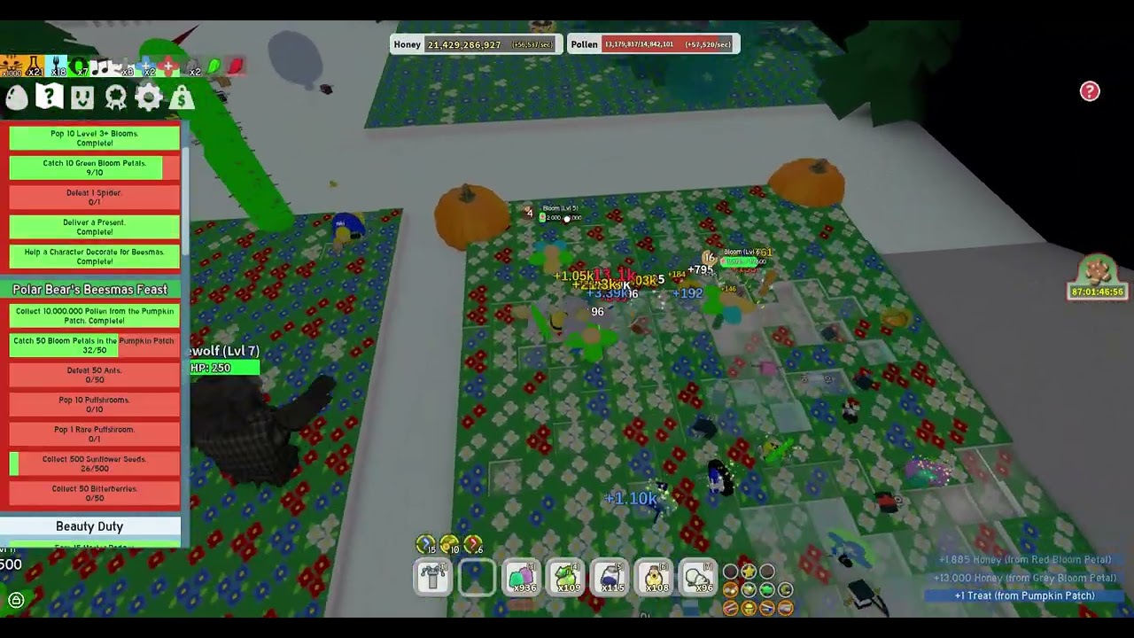 Bee Swarm Simulator small gameplay - Doing ONE Beesmas quest