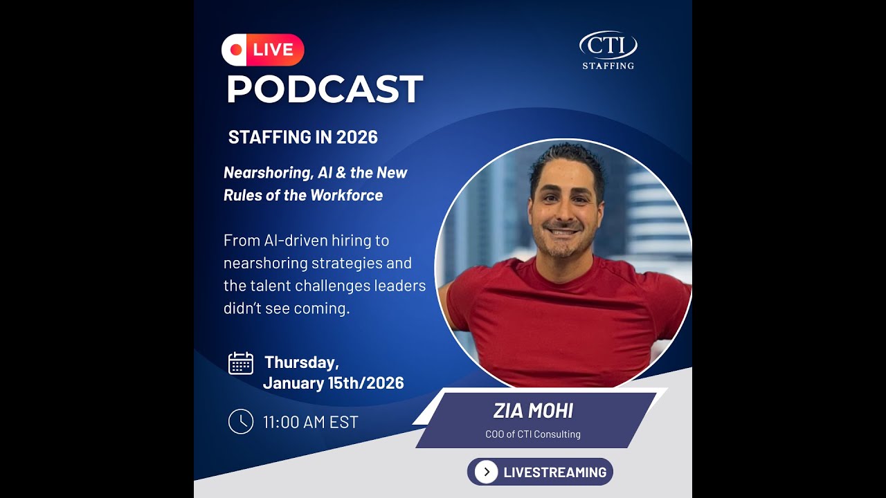 Staffing in 2026: Nearshoring, AI & the New Rules of the Workforce 🤖🌎
