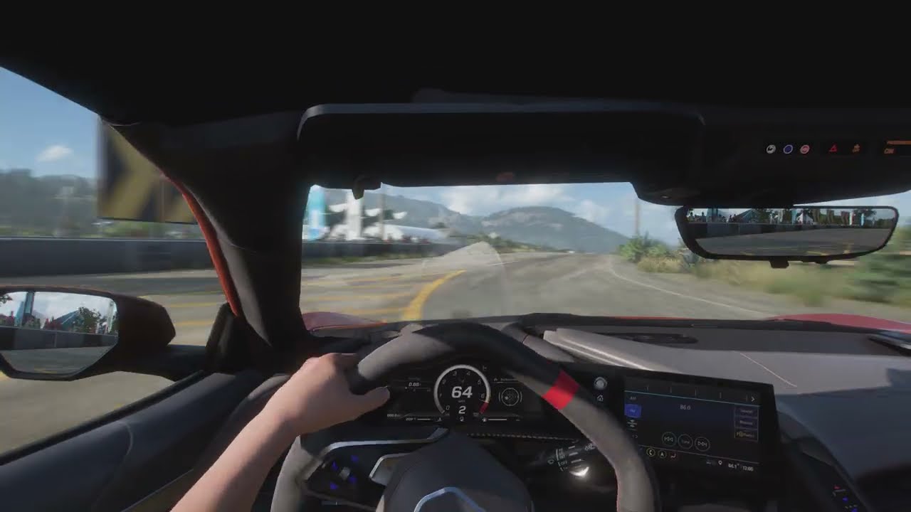 The Colossus Race Event with Corvette Stingray Coupé 2020 Cockpit View in Forza Horizon 5