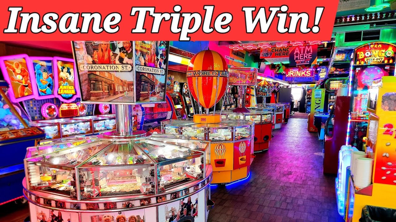 Ого, каковы шансы? Настало время плюшевых выигрышей в 2 пенса, толкатели, игровые автоматы, игров...