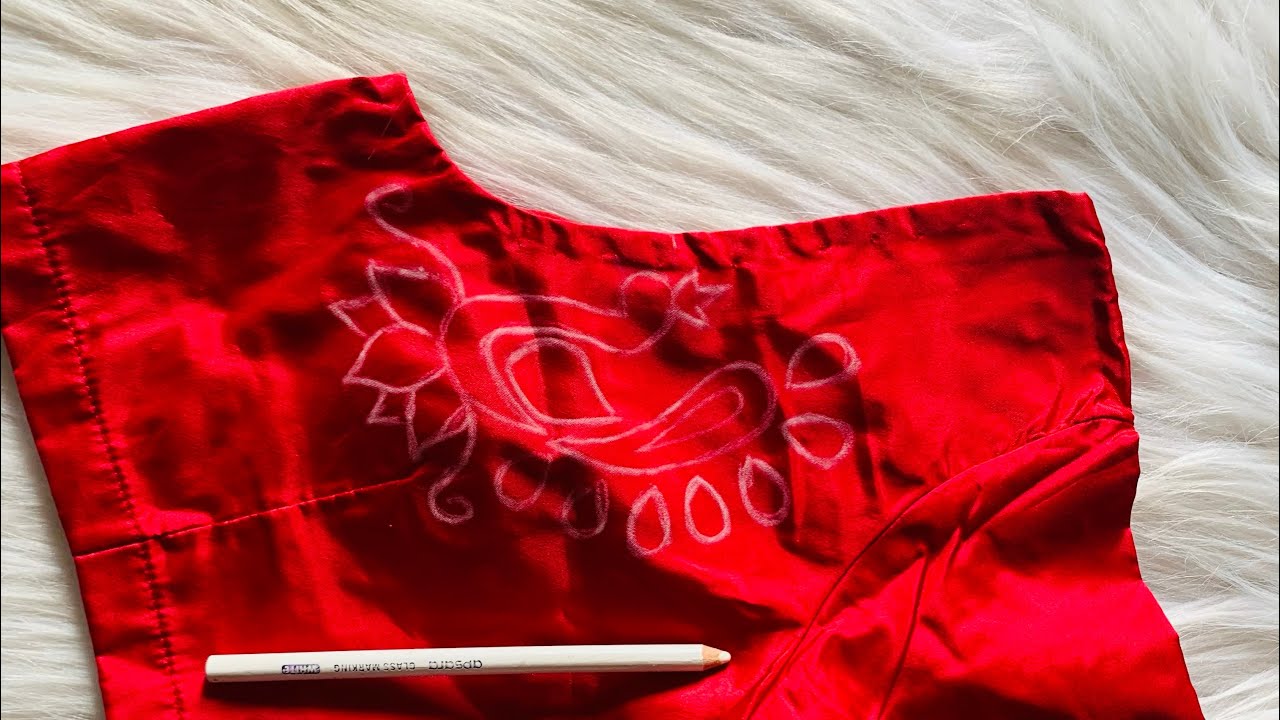 Most beautiful Peacock embroidery design on stitched blouse/readymade with normal stitching needle