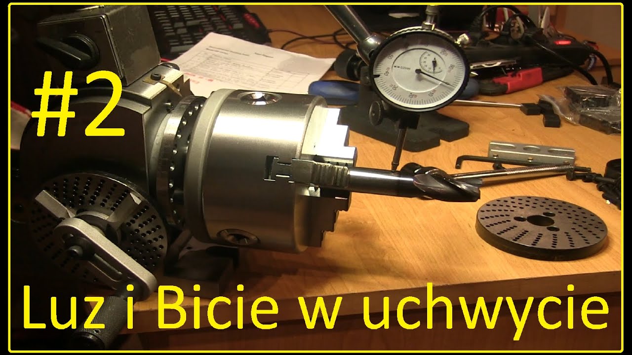 Podzielnica do frezarki pomiar bicia w uchwycie i luz na ślimacznicy #2