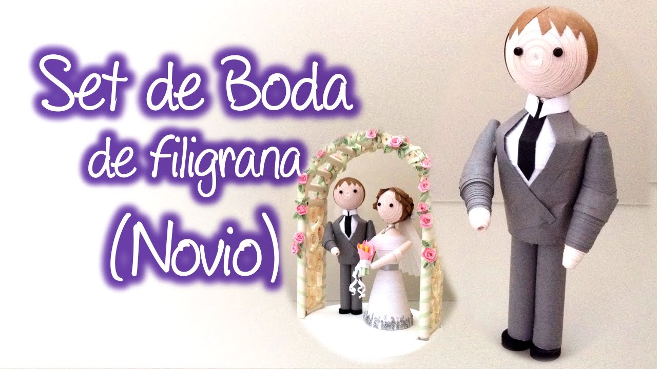 Set de boda de filigrana (Novio), Quilling Wedding Set (Groom)