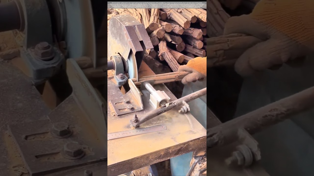 Creative tools for cutting wood strips—good tools and machinery increase work efficiency.