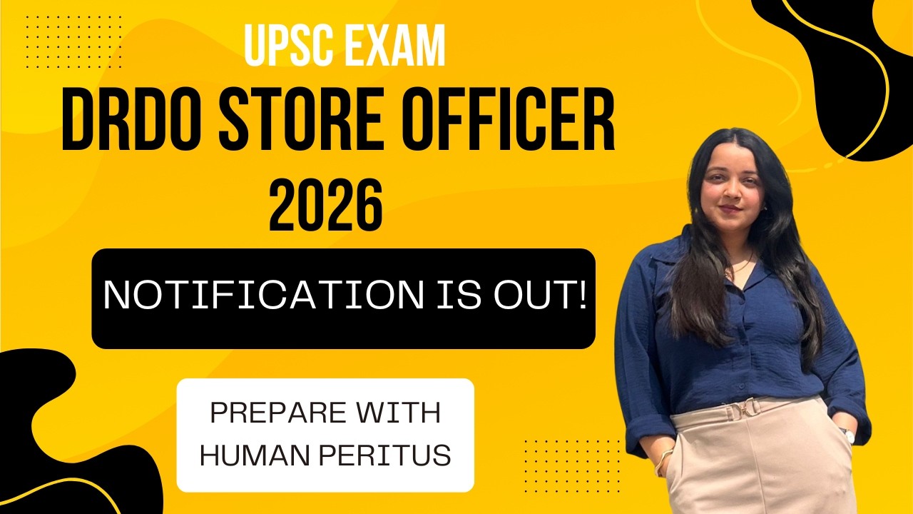 UPSC Store Officer DRDO 2026 exam - NOTIFICATION IS OUT!!!