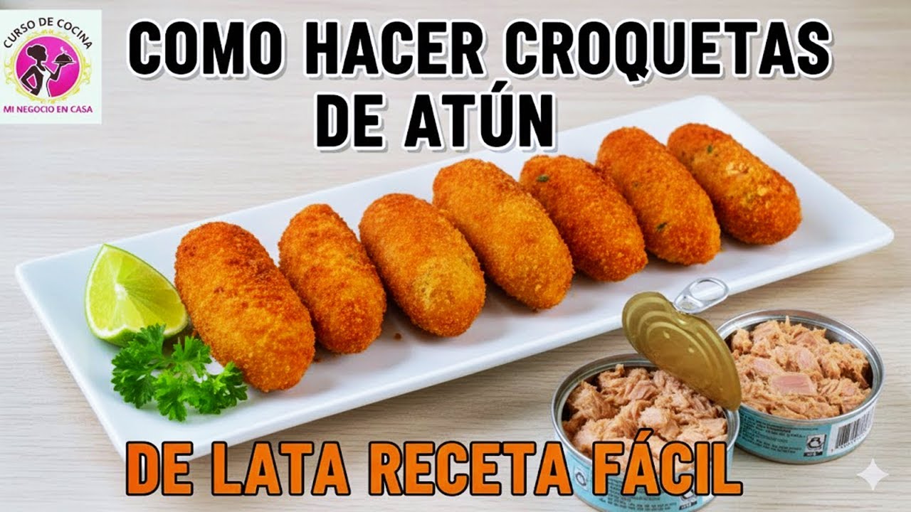 Como hacer croquetas de atún de lata al estilo español | recetas fáciles